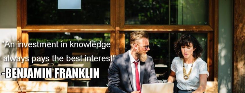 An image of two individuals working together and sharing knowledge. Credit: Pexels. Quote Credit: QuoteSpeak