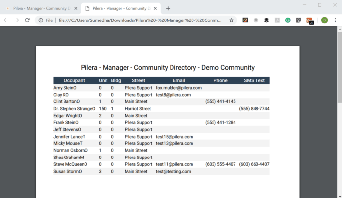Community Directory PDF