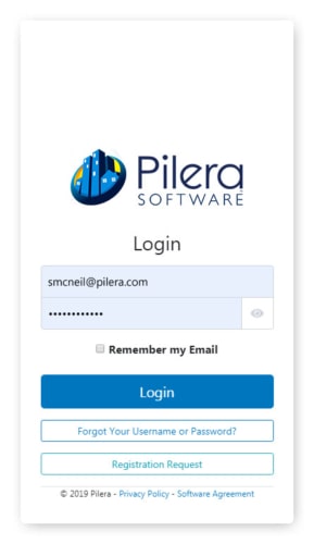 Pilera provides a secure login for the community resident portal.