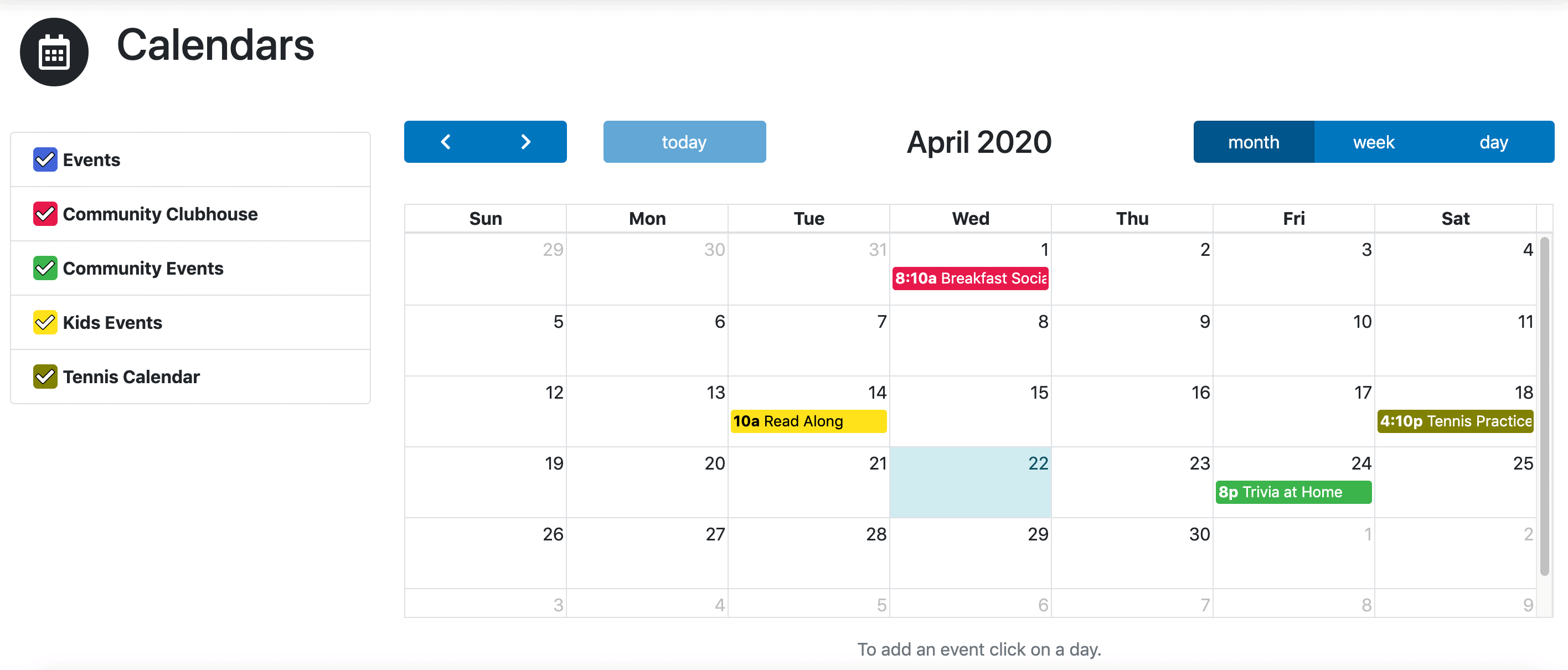 Custom calendars