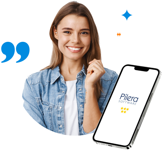 Wide Smile on a Girl's Face as She Interacts With a Mockup Phone Displaying a User-friendly and Engaging App